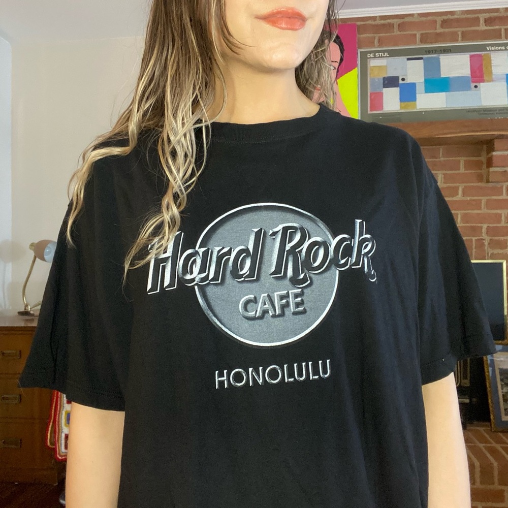 Vintage 90s Deadstock Honolulu Hawaii Hard Rock Cafe T-Shirt Oversized B…